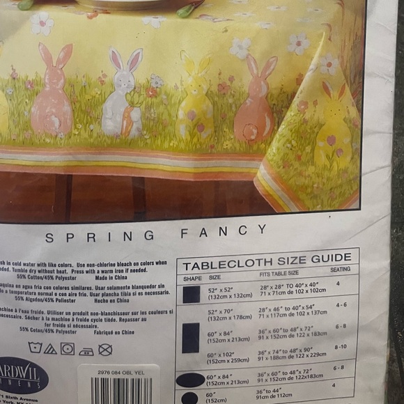 New! Spring Fancy RectangularTable Cloth - Picture 2 of 2